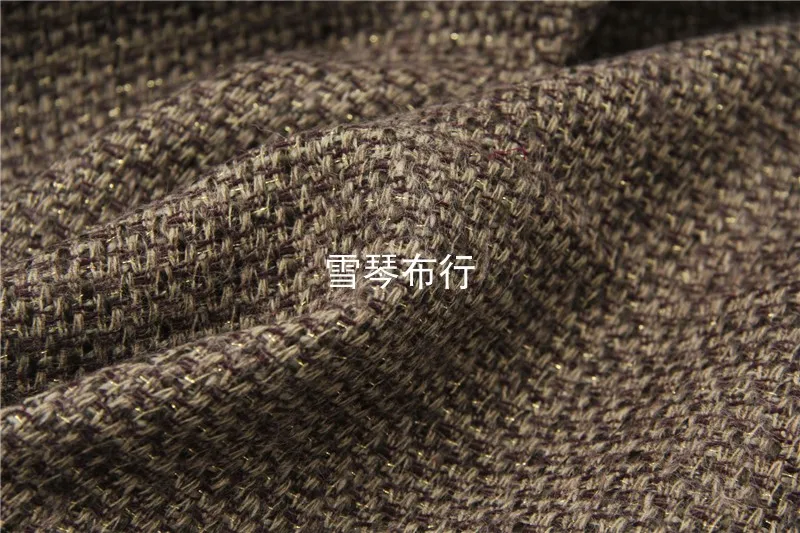 Твидовая ткань темно-коричневого цвета для весны и осени цена за 1 метр | Дом сад