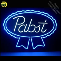 neon sign pabst blue ribbon lager ale real signboard real glass beer bar pub display outdoor light signs 1714 dropshipping