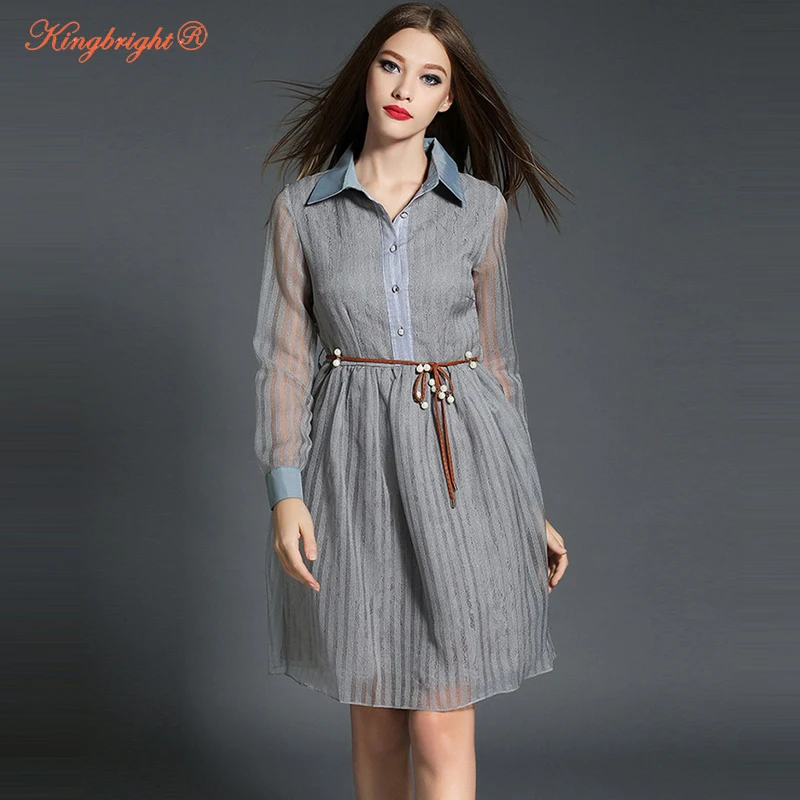 Высокое качество Мода 2017 г. взлетно-посадочной полосы дизайнерское платье Для