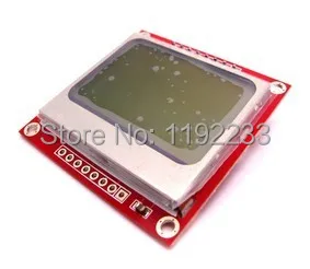 84x48 Nokia 5110 ЖК-дисплей модуль Черный характер с синий Задний план для 8 бит AVR/pic