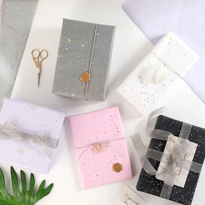 Подарочная бумага со звездами сверкающая оберточная для Пинга рулон свадьбы детского дня рождения