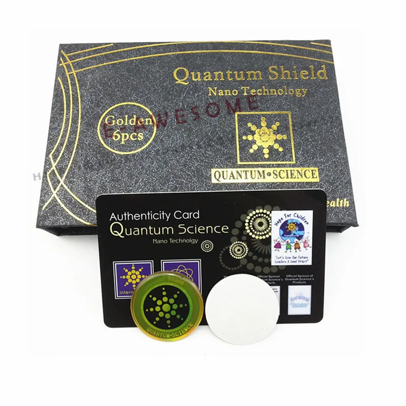 30 шт./лот золотистая/Серебристая круглая фотонаклейка с отрицательными ионами