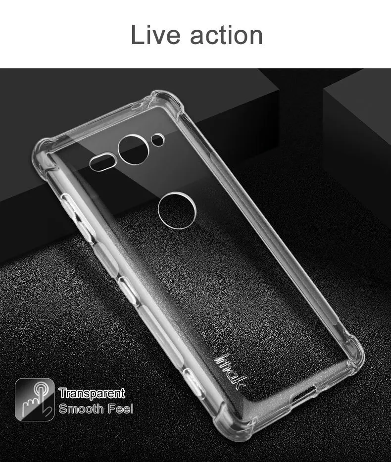 IMAK Для sony XZ2 компактный чехол противоударный мягкий Задняя накладка чехла из ТПУ для sony Xperia XZ2 Compact Dual Sim