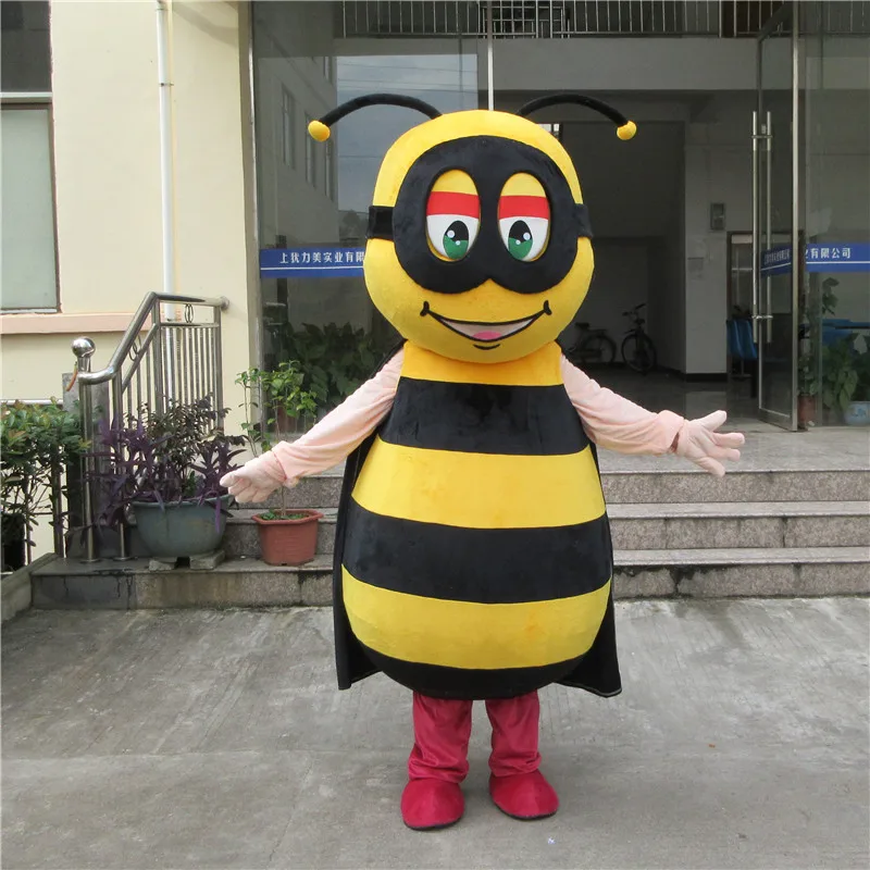 character Maya bee mascot costume hot sale all kinds of bee costumes Christmas Party Suit costume mascotte adulte fancy gifts - Color: AS SHWON