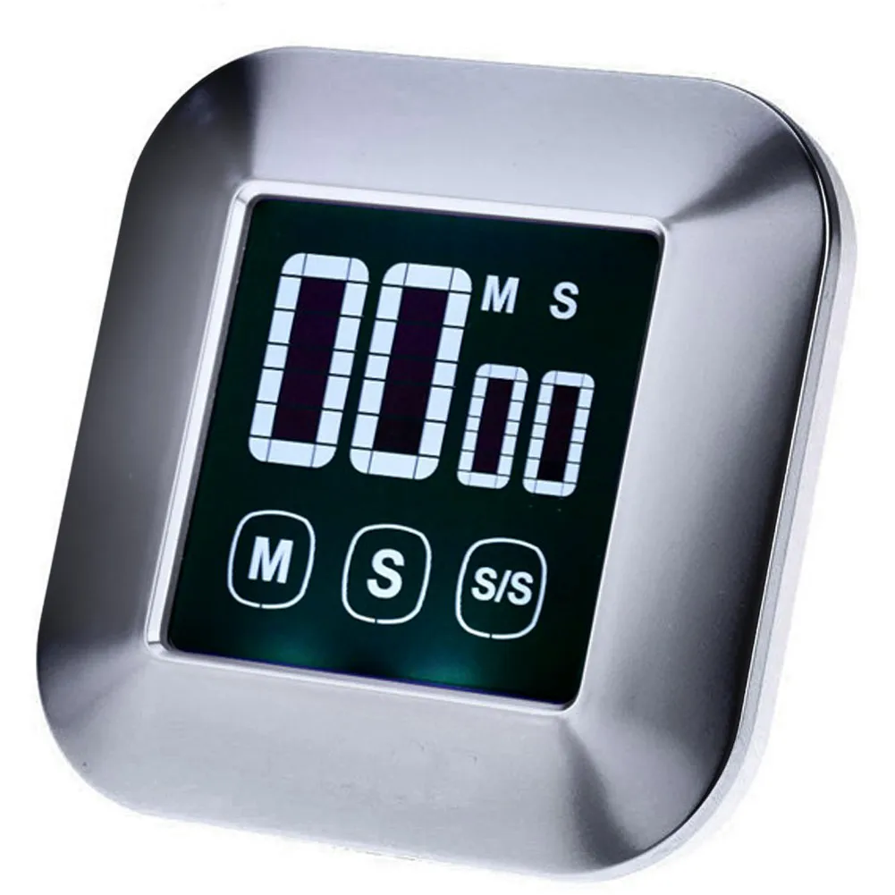 

LCD Digital Touch Screen Instant Read Timer Count Up Countdown BBQ Cooking Countdown Digital Timer Alarm Clock