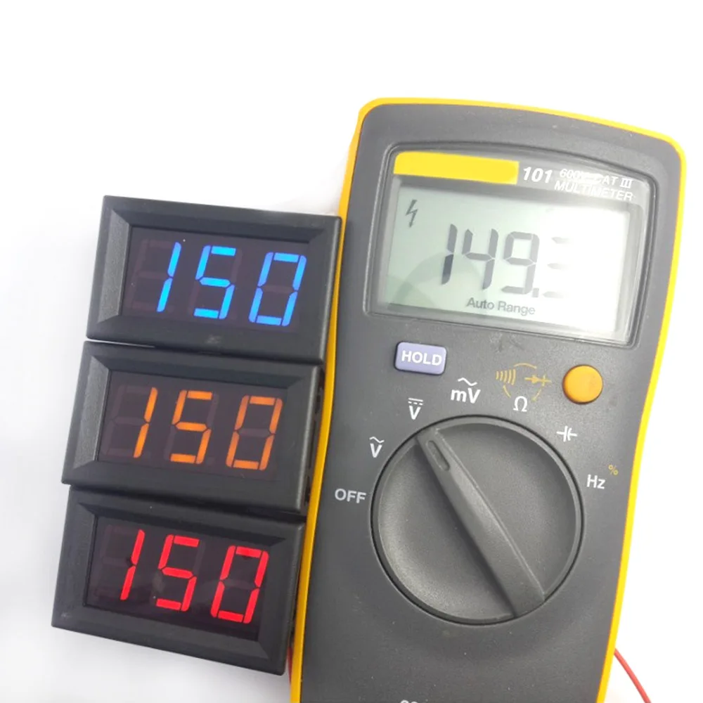 Цифровой вольтметр для мотоцикла Вольтметр Панель измеритель напряжения 12V120V 150V