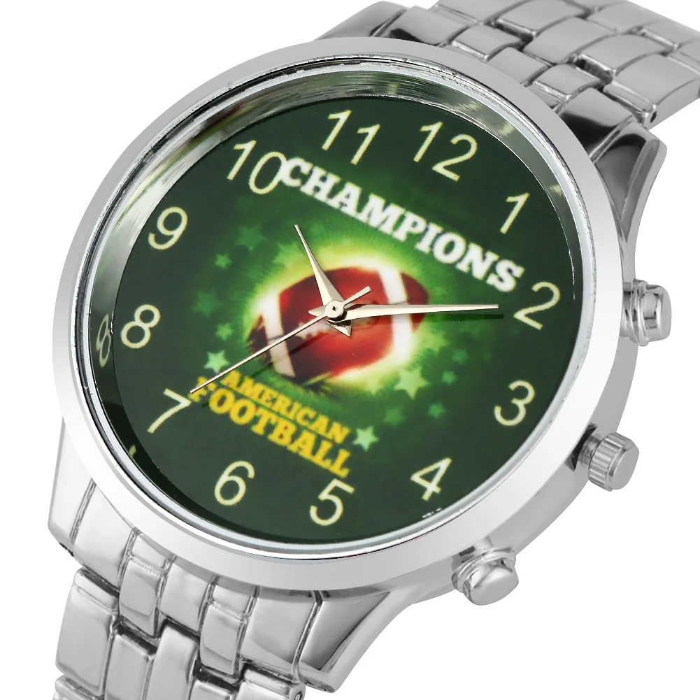 Классические американские регби мяч шаблон часы для мужчин большие римские