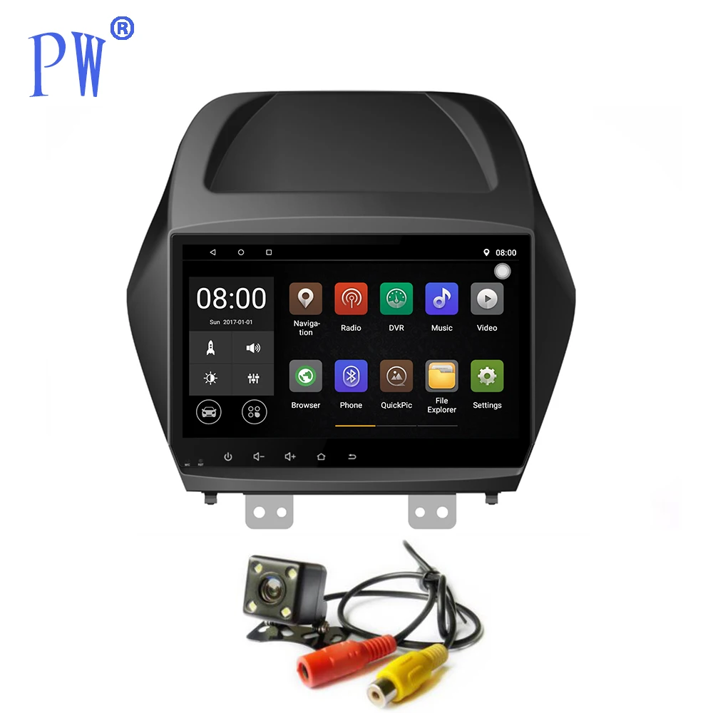 Android 7 1/8 0 четырехъядерный 2 Din 9 &quotАвтомобильный плеер для Hyundai Tucson IX35 2011-2015 Navi с GPS