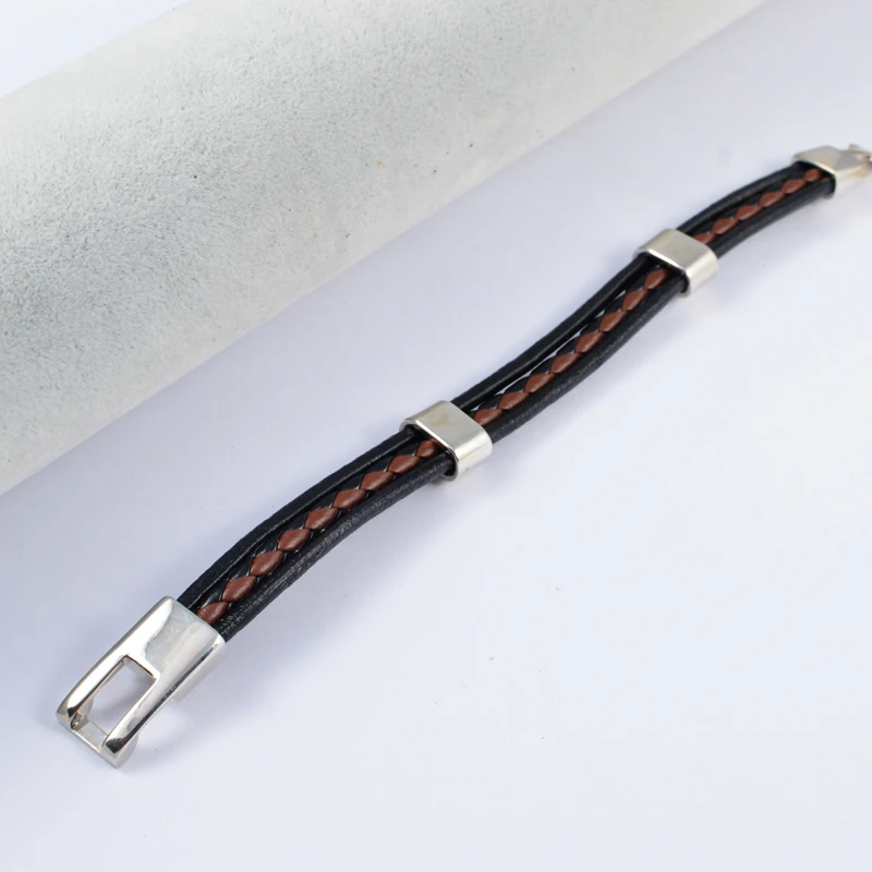 Wholesale 2015 Fashion Jewelry Handmade Wrap PU Leather Bracelet Punk Multilayers Men Wristband bracelets bangles Free Shipping | Украшения