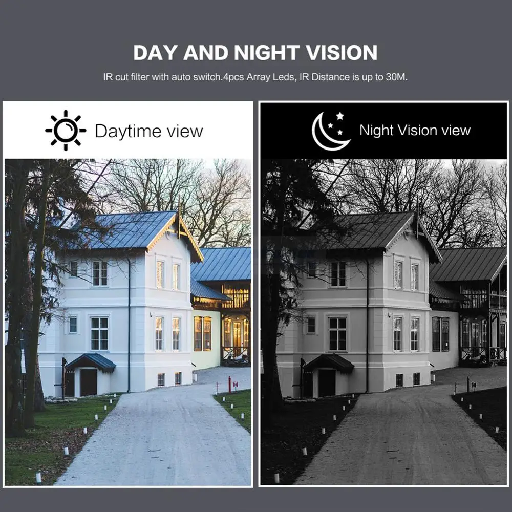 Беспроводная купольная камера 1080 P наружная Wifi PTZ IP безопасности двухсторонняя