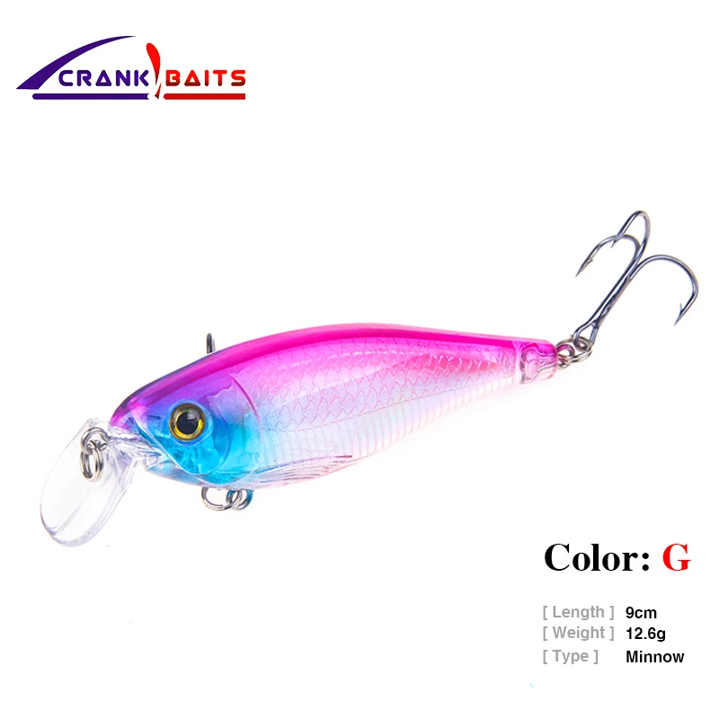 Кривошипные приманки 1 шт. Рыболовная Приманка Minnow Crankbait жесткая приманка плотная