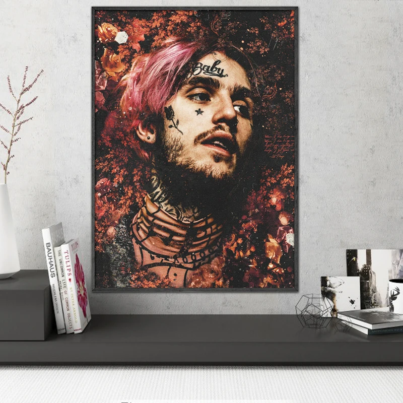 Настенный постер NOOG Lil Peep настенные картины в стиле хип-хоп плакаты и принты на