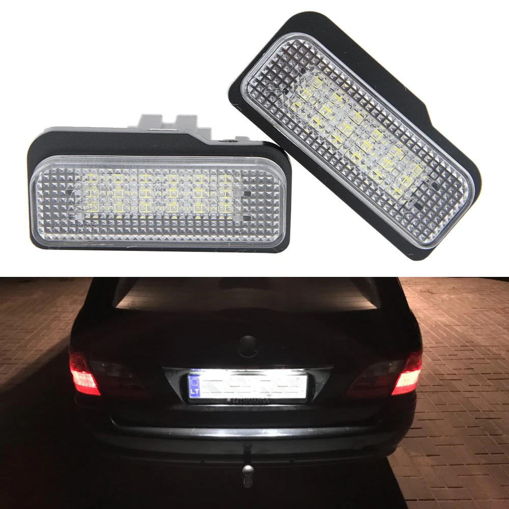2 шт. Canbus Белый светодиодный номерной знак свет для Mercedes Benz E Class W211 S211 CLS W219 C S203 SLK