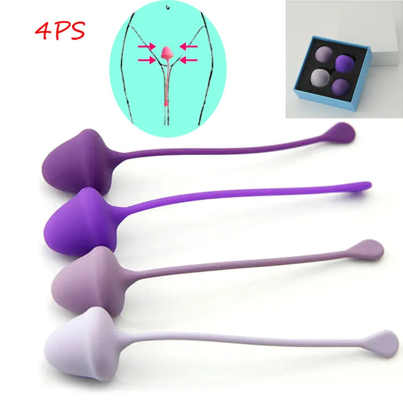 4 шт. силиконовый вибратор кегелевые шарики Вагинальный Анальный тренажер