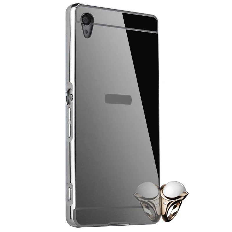 Роскошный алюминиевый металлический чехол для Sony Xperia Z3 акриловое зеркало дизайн