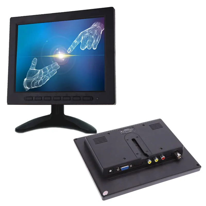 8-дюймовый цветной жк-монитор для видеонаблюдения TFT монитор VGA BNC AV вход пк CCTV