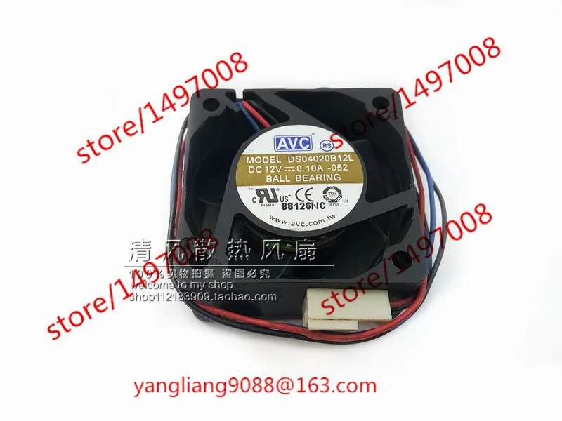 AVC DS04020B12L 052 DC 12V 0.10A 3-проводной 40x40x20 мм вентилятор охлаждения сервера