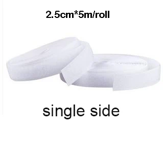 white 2.5cmx5m 10 м(5 м/рулон)* 1,6 см 2,0 см 2,5 см 3,0 см 3,8 см 5,0 см 10,0 см одна сторона Черный/Белый самоклеющиеся Velcros кабельные стяжки без ленты - Цвет: white 2.5cmx5m