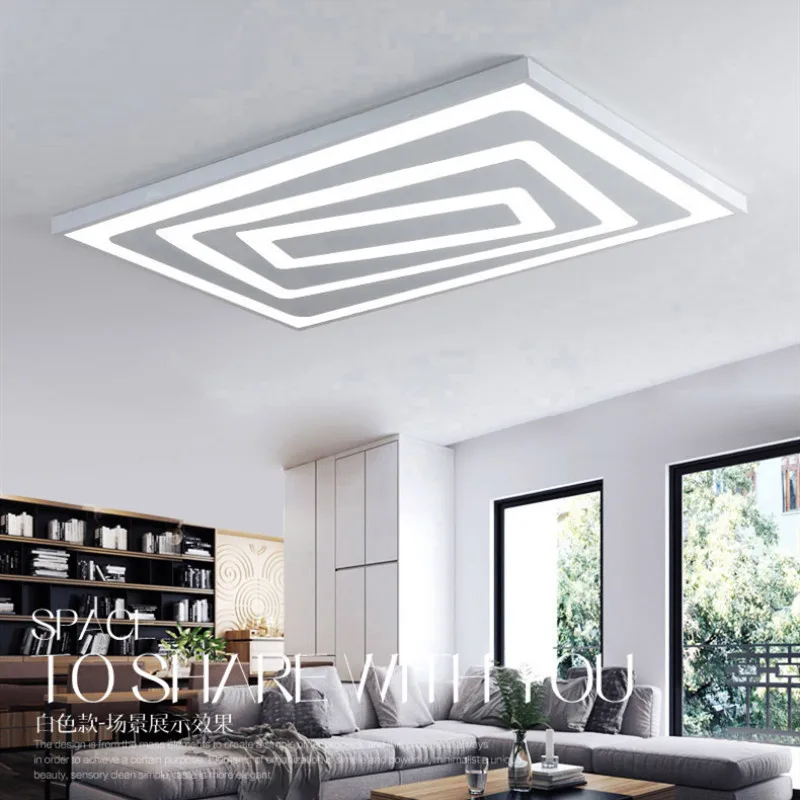 Living room Romantic square shape Simple modern creative led ceiling lamp office lighting bedroom lights dining iron | Освещение