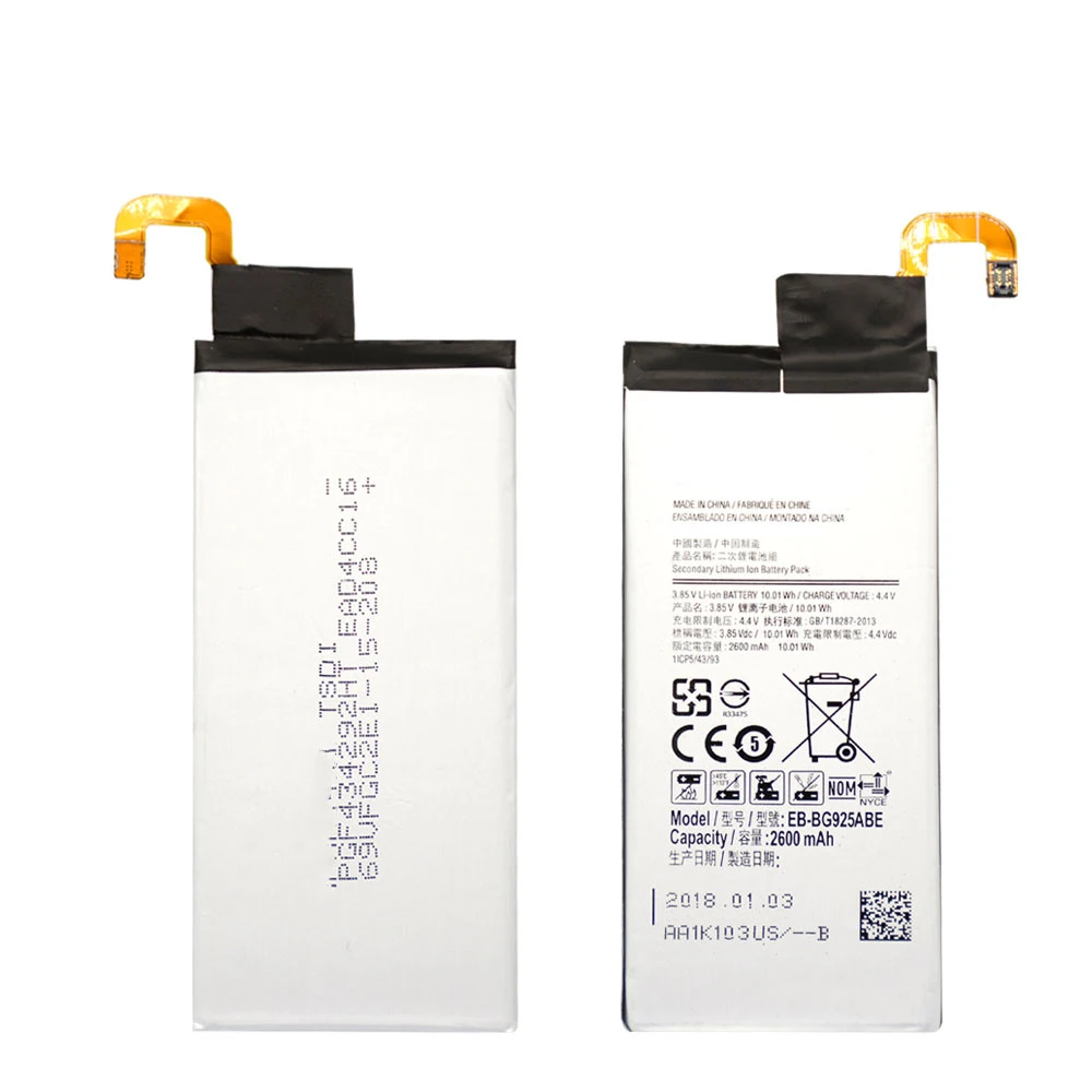 Новейший OEM Сменный аккумулятор для Samsung Galaxy S6 edge SM G925 EB BG925ABE 2600MAH batteria akku