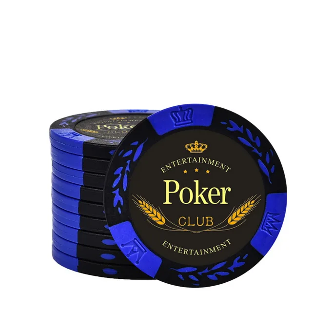 Dark Blue 10 шт./лот Премиум глиняные фишки 14 г без значения PokerClub узор Высокое качество Texas Hold'em покер азартные игры чип казино - Цвет: Dark Blue
