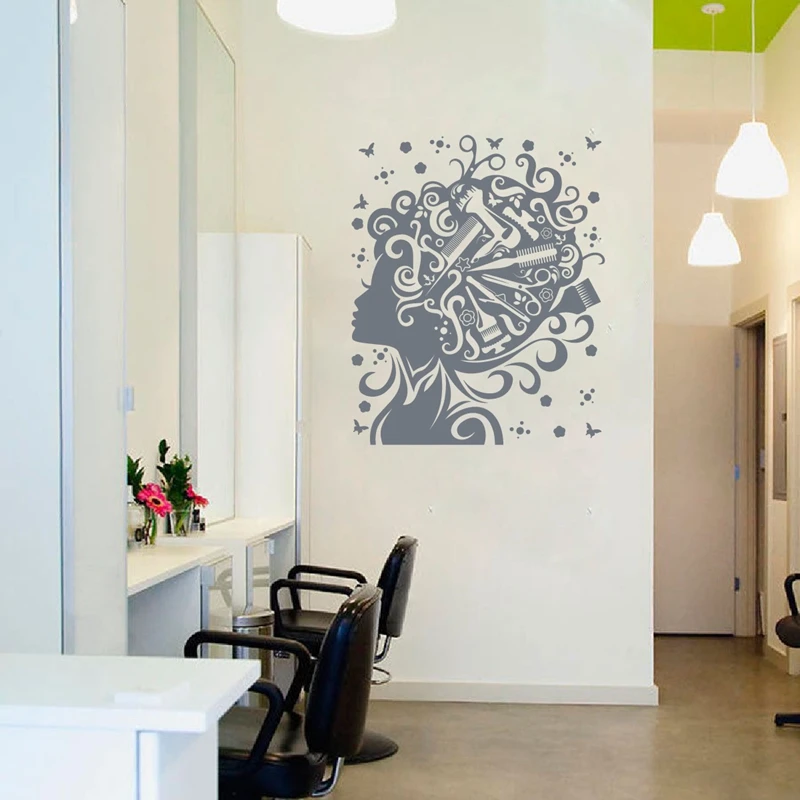 Виниловые Стикеры для парикмахерской парикмахерской|Наклейки на стену| |