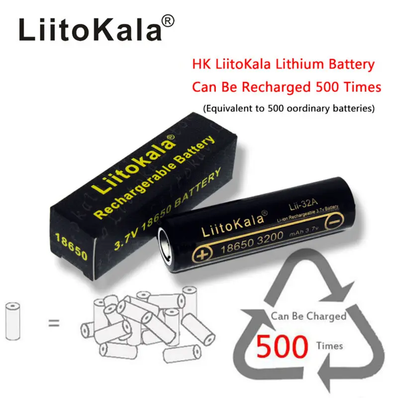 Liitokala lii 202 cargador DE bateria + 2 unids hk 32a 18650 3200 мАч recargable para la linterna desc|bateria 18650| |