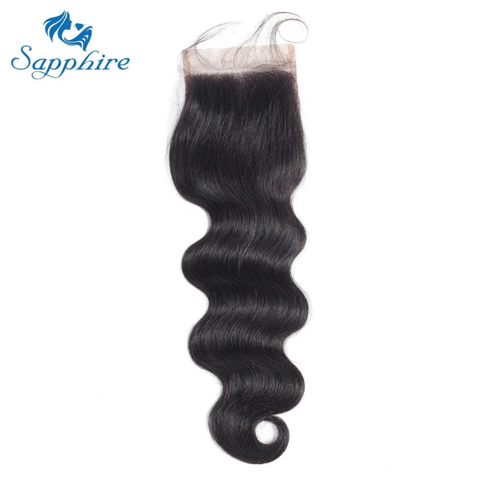 Сапфировые волосы бразильские волнистые кружевные накладки 1 шт. натуральный