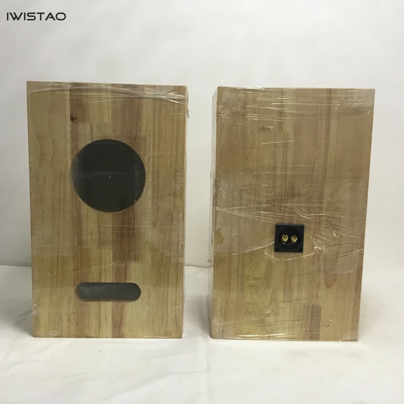 IWISTAO HIFI 6,5 дюйма полный спектр динамик пустой шкаф 1 пара дубового дерева перевернутый для лампового усилителя аудио DIY
