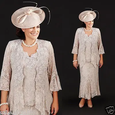 Последние Стиль 2017 Трех Частей Мать Невесты Платье С Курткой Шифон Брюки Длинные