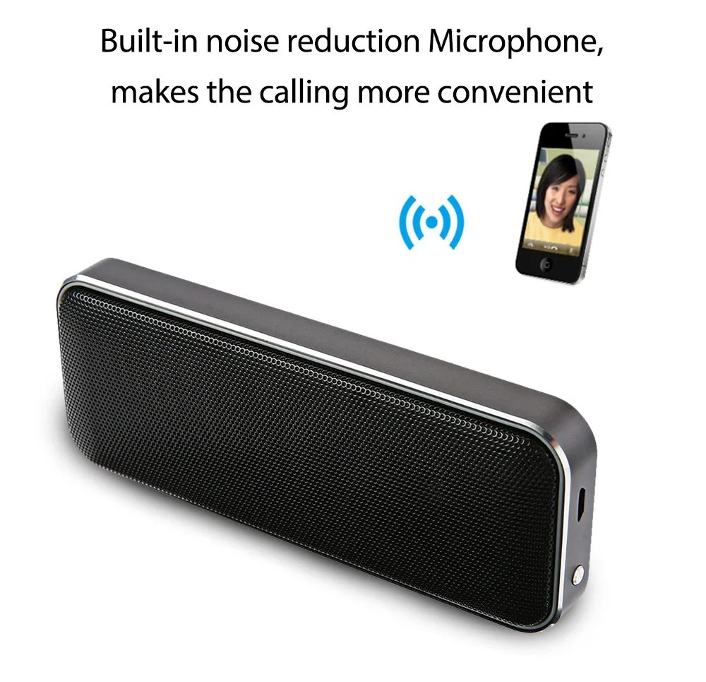Bluetooth Колонка BT202 Беспроводная портативная ультратонкая металлическая с