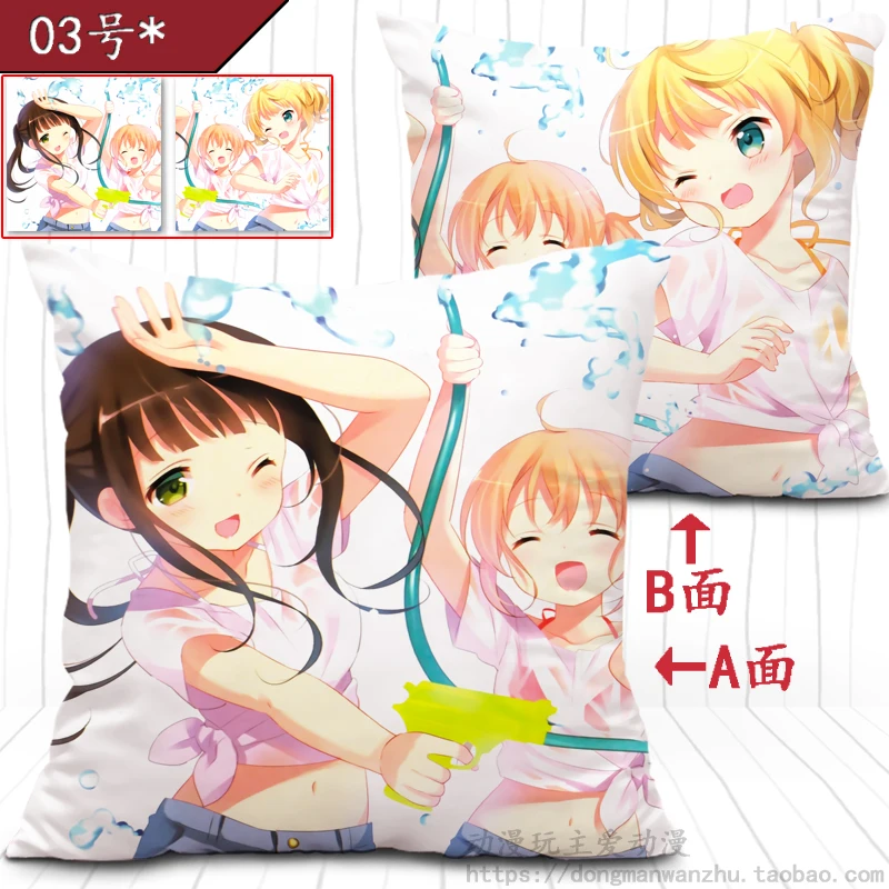 Gochuumon wa Usagi Desuka Pillow Cosplay Pillowcase+Pillow inner Cushion Cover Home Sofa 40x40cm Two Sides Gift | Тематическая