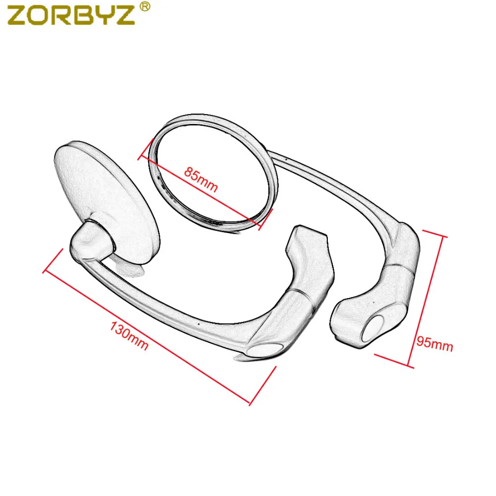 ZORBYZ мотоциклетные черные/хромированные ретро круглые боковые зеркала заднего