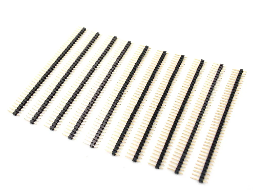 10 шт./лот 40 Pin 1x40 Однорядный штекер 2 54 поломки коннектора|pin 1x40|pin header connectormale male |