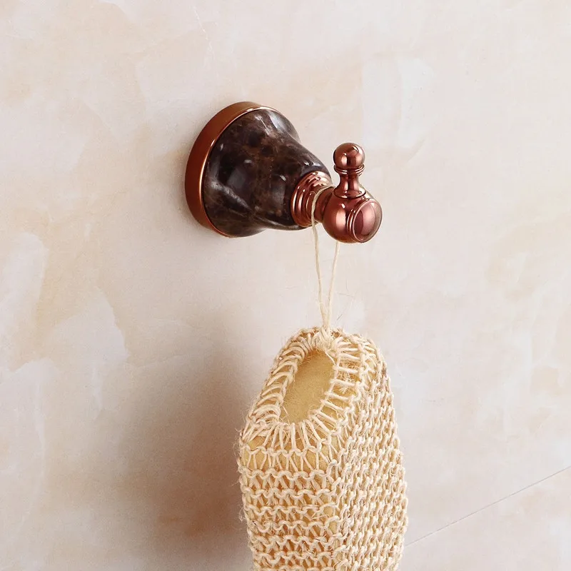 Clothes Hooks Модные аксессуары для ванной комнаты из розового золота, латунные аксессуары для ванной комнаты, держатель для туалетной бумаги, держатель для полотенец - Цвет: Clothes Hooks