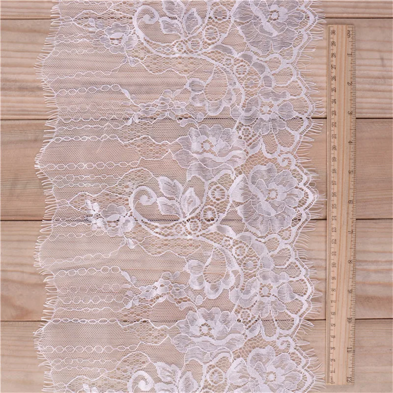 Кружевная ткань шантилье ручной работы Ширина 24 см 3 м/лот|Кружево| |