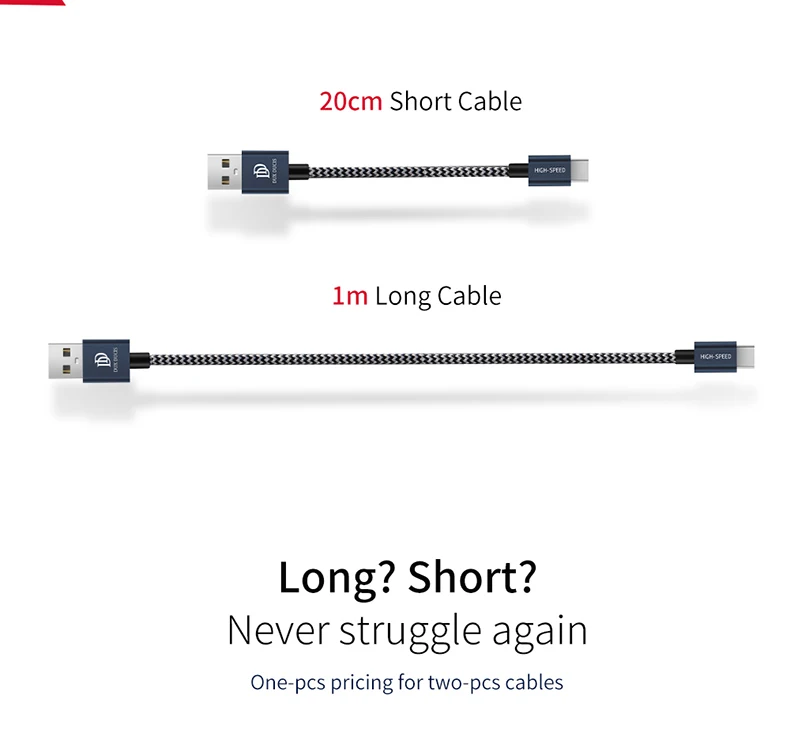 DUX DUCIS 2 шт. USB C кабель длинный и короткий провод для быстрого заряда usb type C кабель для huawei P20 P10 samsung Xiaomi Phone 1 м 0,2 м