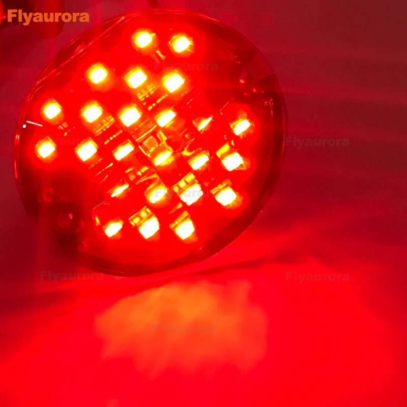 Передние светодиодные вставки для сигнала поворота flyaurora красный/красный 1157