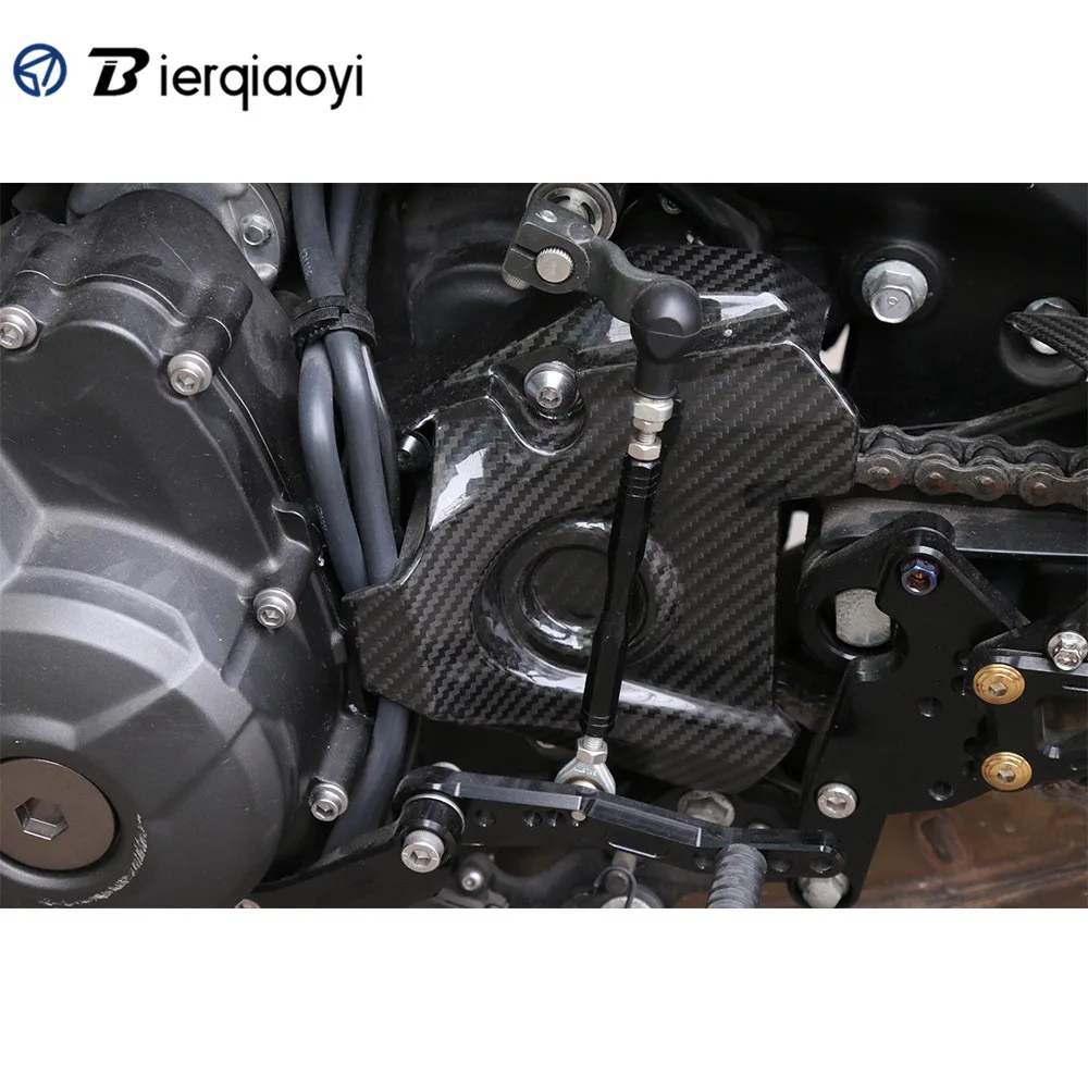 Motorcycle MT09- Carbon Fiber Engine Sprocket Chain Clutch Case Cover For Yamaha MT09 FZ09 MT-09 MT 09 Tracer FZ 09