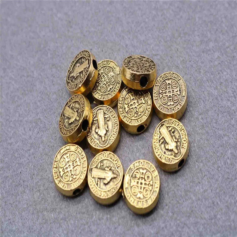 Бусины с религиозными отверстиями Святого Бенедикта Полые бусины религиозные