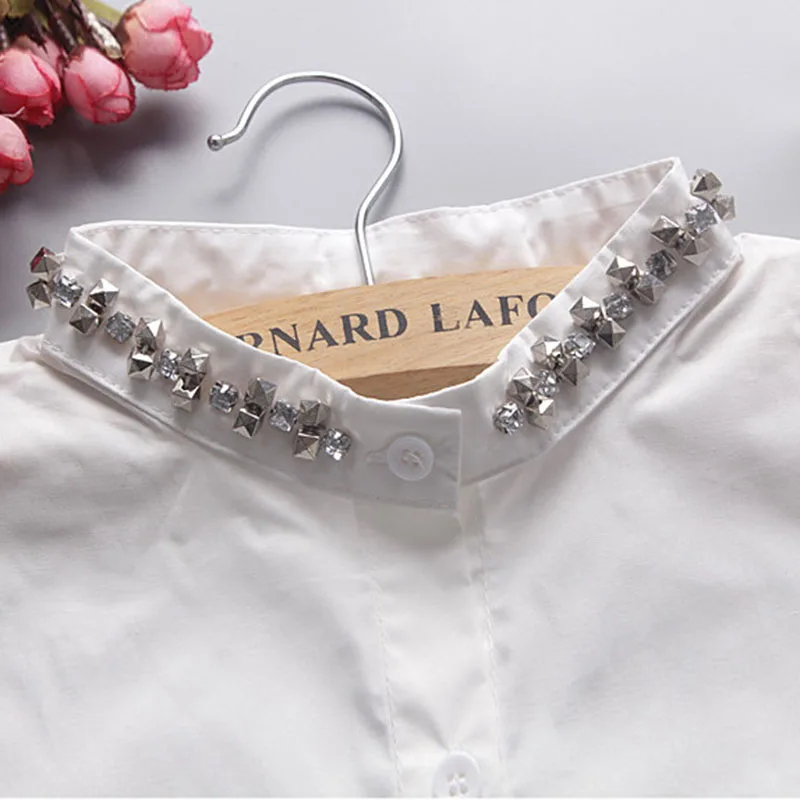 Накладной воротник со стразами для женщин аксессуары накладной с бусинами