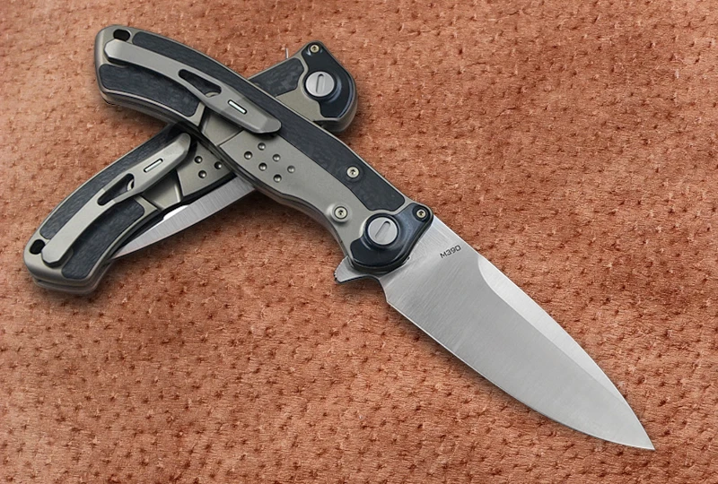 VENOM BONE DOCTOR M390 Титан+ CF Флиппер Складной нож Открытый Кемпинг Охота выживания карманные кухонные ножи для фруктов EDC инструменты