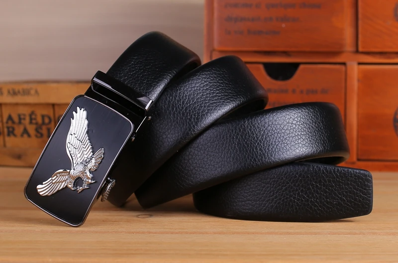 Мужские ремни из микрофибры с черной кожей eagle hawk, Роскошная золотая Автоматическая пряжка, длинные, большого размера плюс, 170 см, 180, 160, китайский стиль