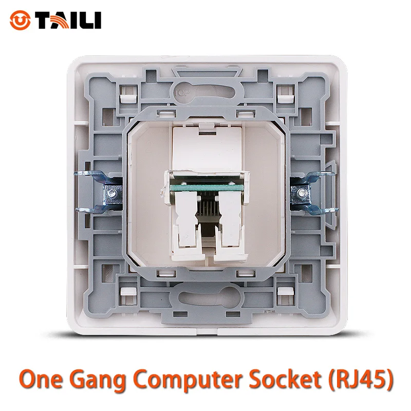 TAILI стандарт ЕС RJ45 компьютерная Розетка PC розетка для компьютера TL0624|outlet socket|outlet
