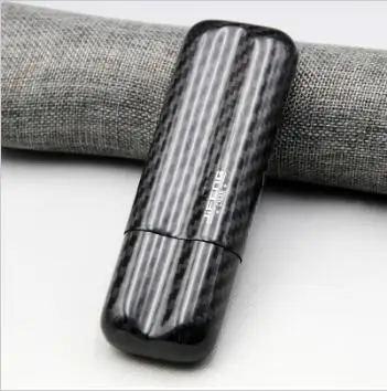 Высококачественная черная трубка из углеволокна COHIBA для путешествий двойная