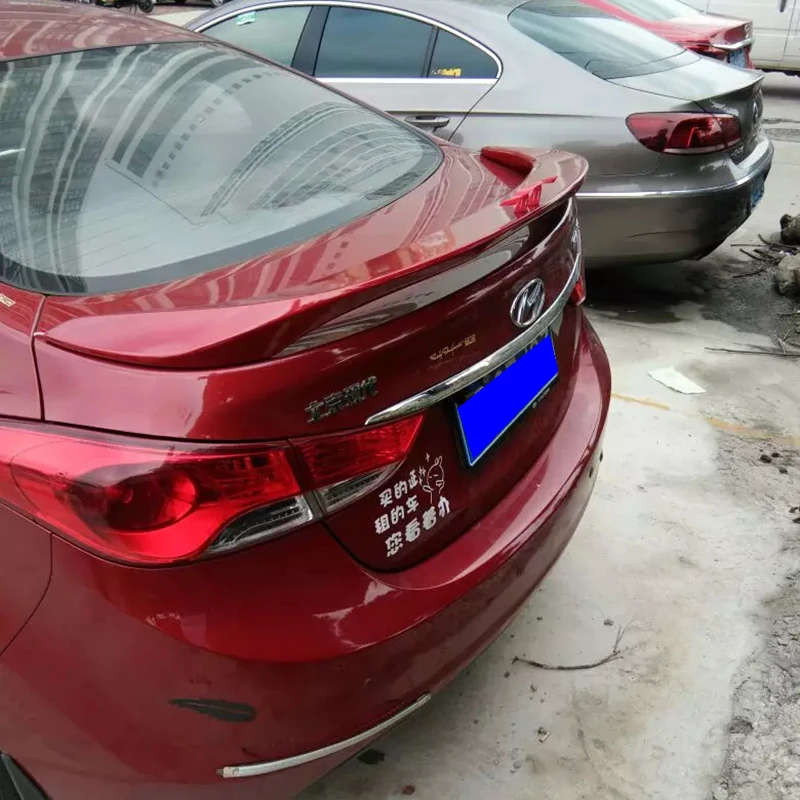 Для Hyundai Elantra 2012 до 2015 с тормозными огнями большой спойлер высокое качество абс