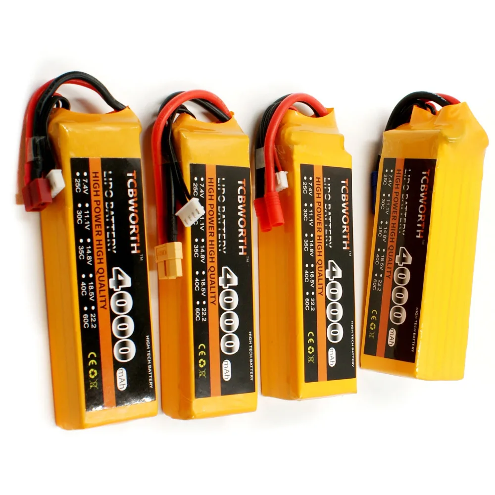 Батареи TCBWORTH 6S 22 2 в 4000 мАч 25C 35C 60C RC LiPo Аккумулятор для радиоуправляемого самолета