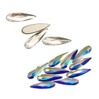 YANRUO 3*10 мм 20 шт. прозрачные кристаллы AB с плоским основанием блестки стразы для дизайна ногтей стеклянные Типсы для маникюра Подвески 3D украшение для дизайна ногтей