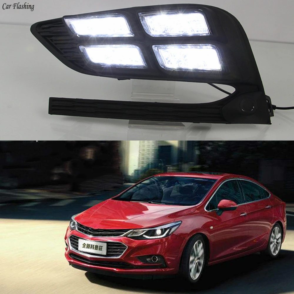 Автомобильная проблесковая 2 шт. светодиодный DRL Дневной светильник колпак
