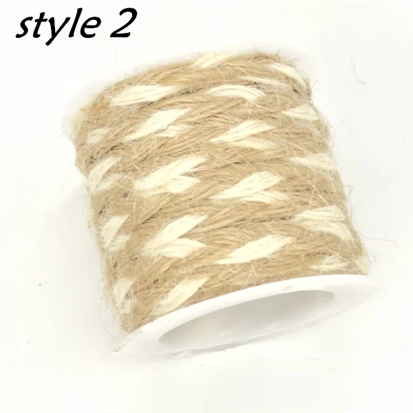 5 м DIY Ремесло винтажный натуральный Hessian джутовый шпагат веревка Свадебная вечеринка Мешковина Лента Декор для дома катушка фестиваль Скрапбукинг 6 стилей - Цвет: style 2